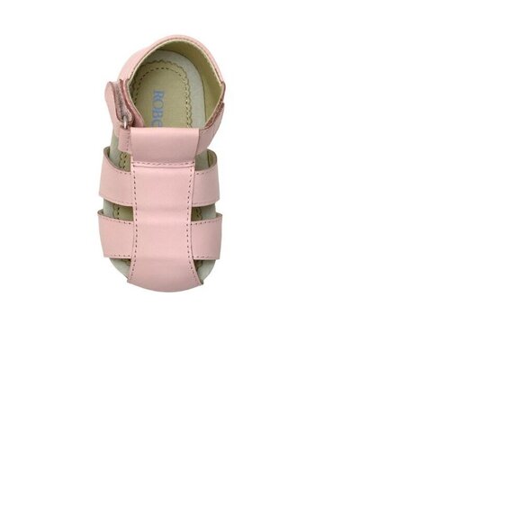 NIB - Robeez First Kicks 100% Leather Sandals Baby Pink 6-9M - Picture 6 of 12